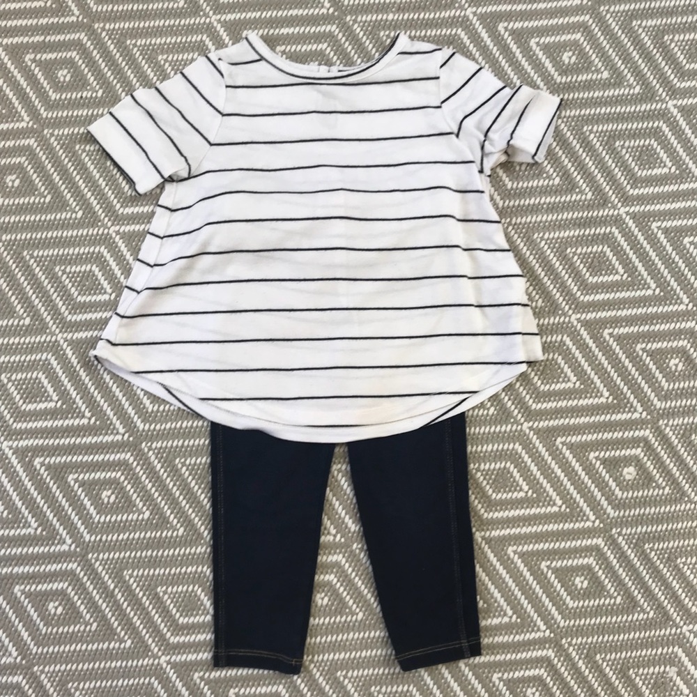Old Navy Flowy Shirt and Leggings (3T)